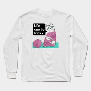 Tangled Up Cat Long Sleeve T-Shirt